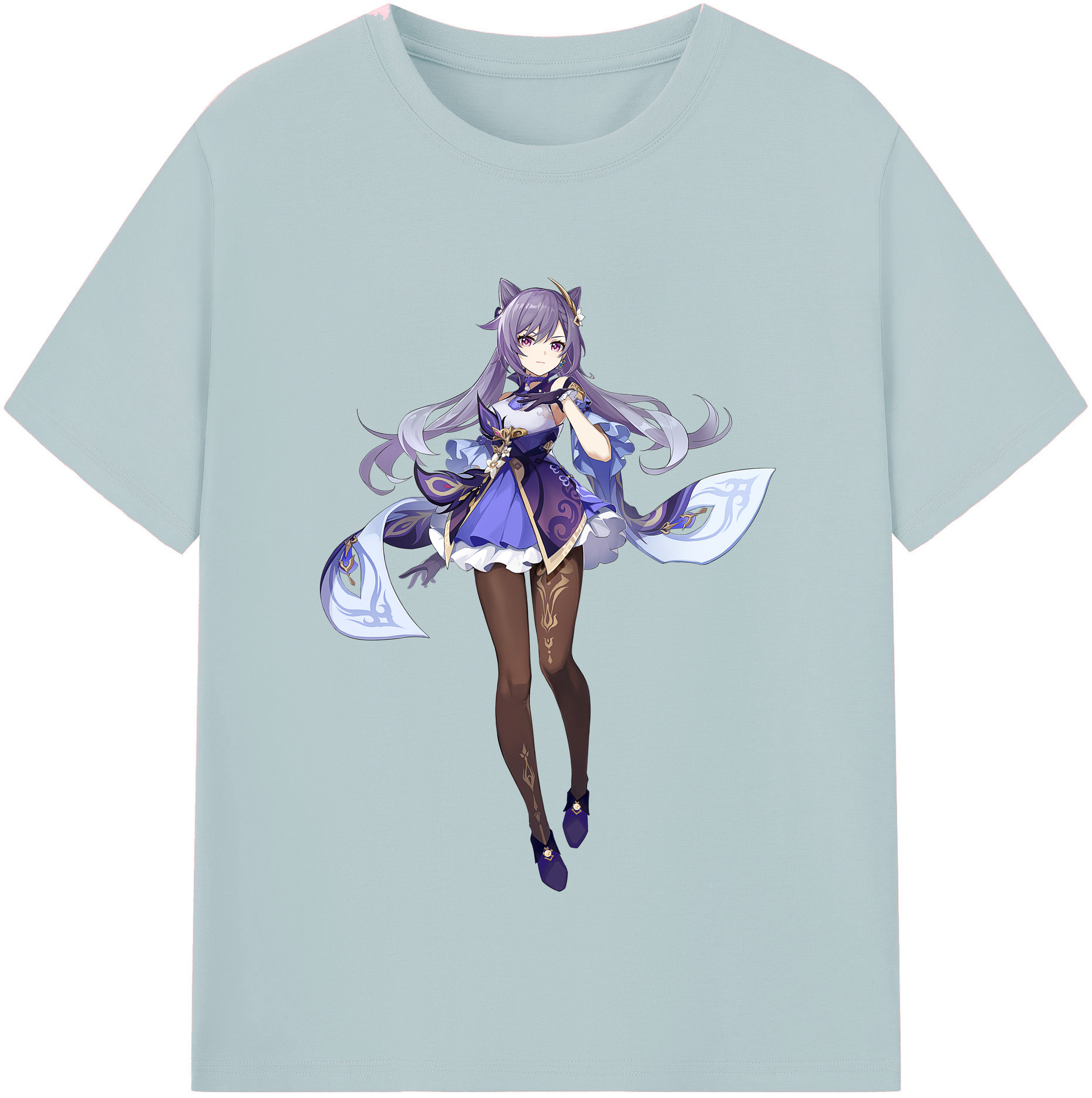 げんし神 刻晴 こくせい genshin Kokusei 綿100％半袖Tシャツ（フロントプリント）